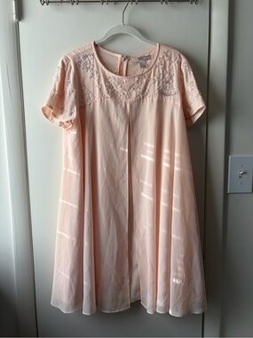 Forever 21 Embellished Light Orange Flowy Dress